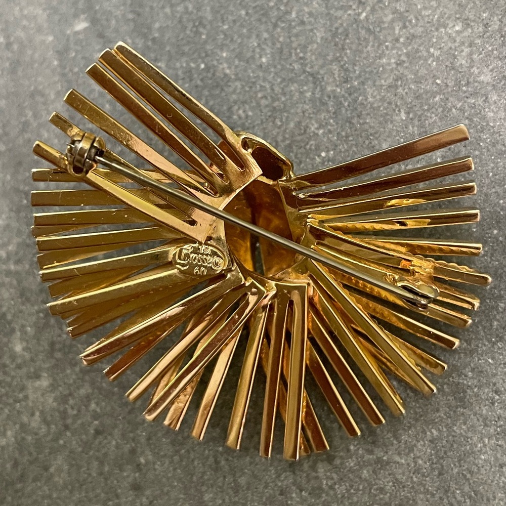 Vintage Christian Dior Grosse Radiant Gold Brooch - Picture 5 of 10